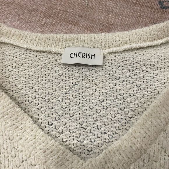 Cherish cream sweater, size S - Picture 2 of 3